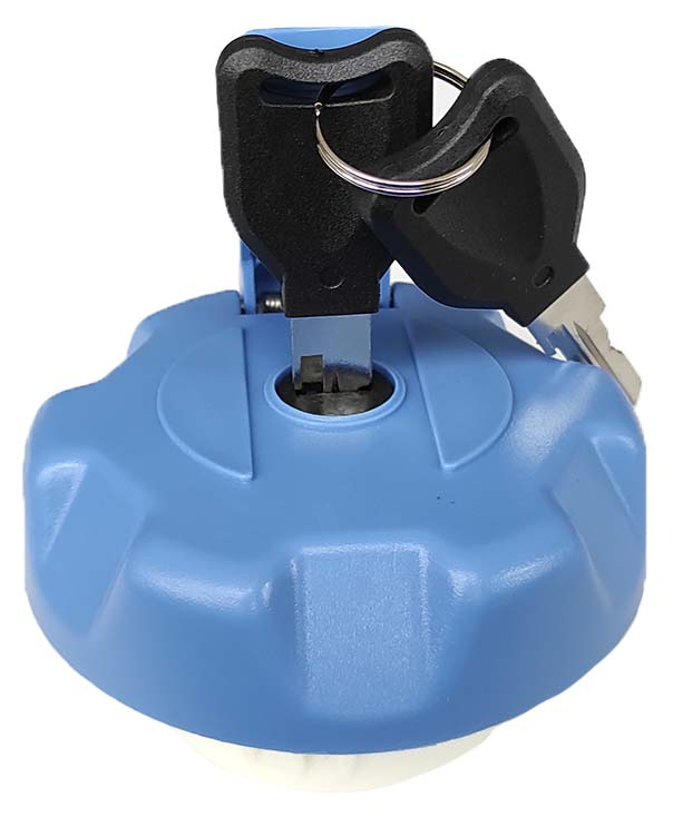 Крышка бака а/м КАМАЗ AdBlue (мочевины) d=60 (пласт, с ключом) (синяя) (TRUCKMARK)