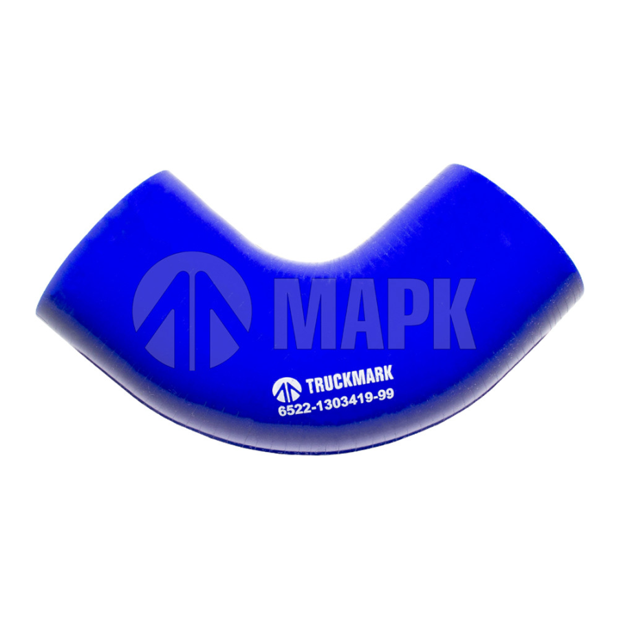 Патрубок радиатора угловой (силикон) синий (Ф60х100*100) (TRUCKMARK)