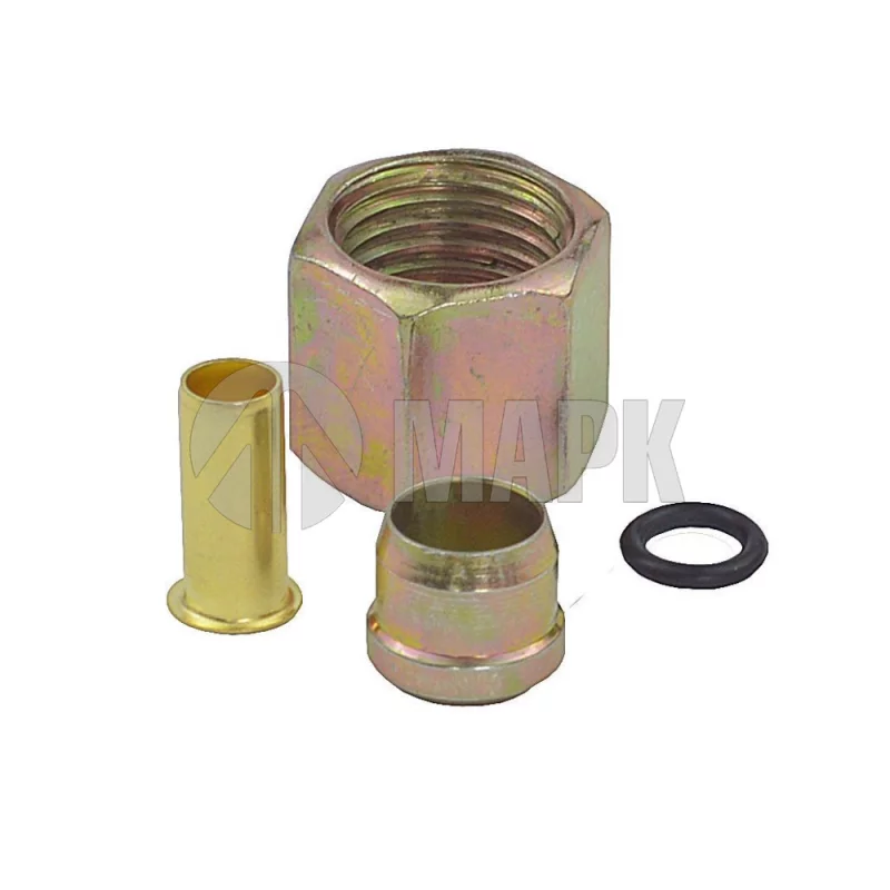 - Ремкомплект полиамидных трубок а/м КАМАЗ d=8 (гайка, муфта, втулка, кольцо)