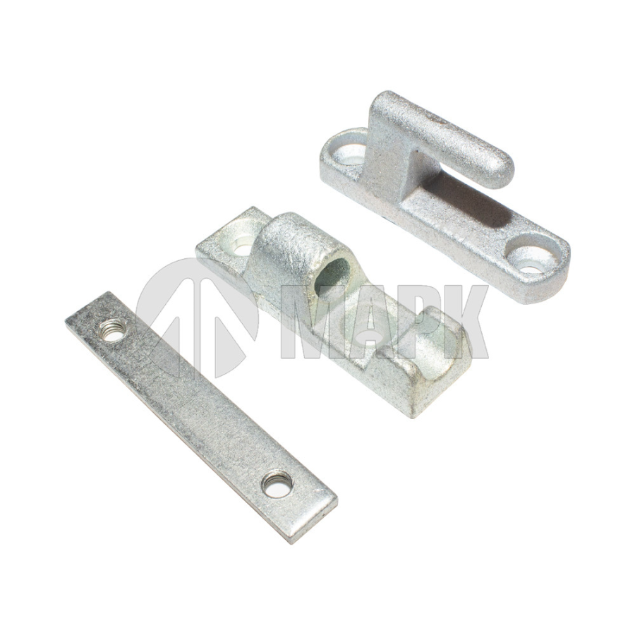 Петля бортовая L=90мм (комплект из 3-х) с закладной пластиной (TrailerParts)