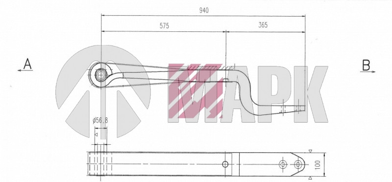 Полурессора BPW 0508213190 (однолистовая) (Marshall)