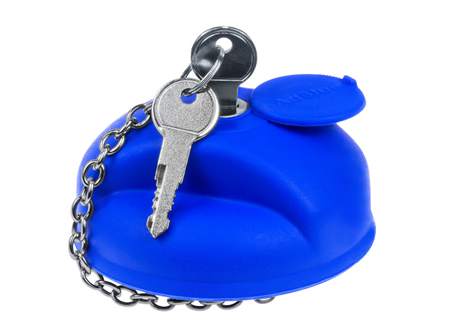 Крышка бака а/м КАМАЗ AdBlue (мочевины) d=60 (пласт. с ключом) (синяя)