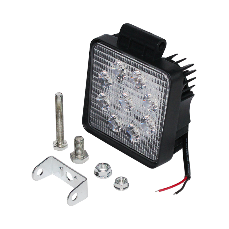 Фара противотуманная OFF-Road (Квадратная, 9 диодов, направленный свет) 12/24V 27W (105х50х125)