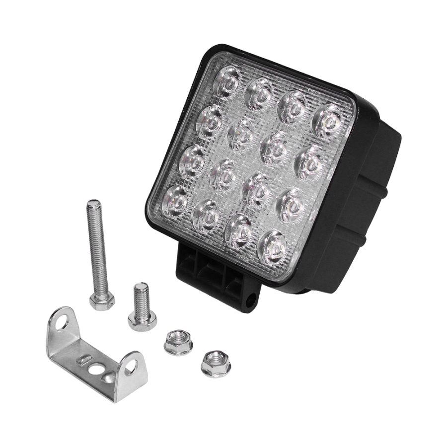 Фара противотуманная OFF-Road (Квадратная,16 диодов, направленный свет) 12/24V 48W (110х65х125)