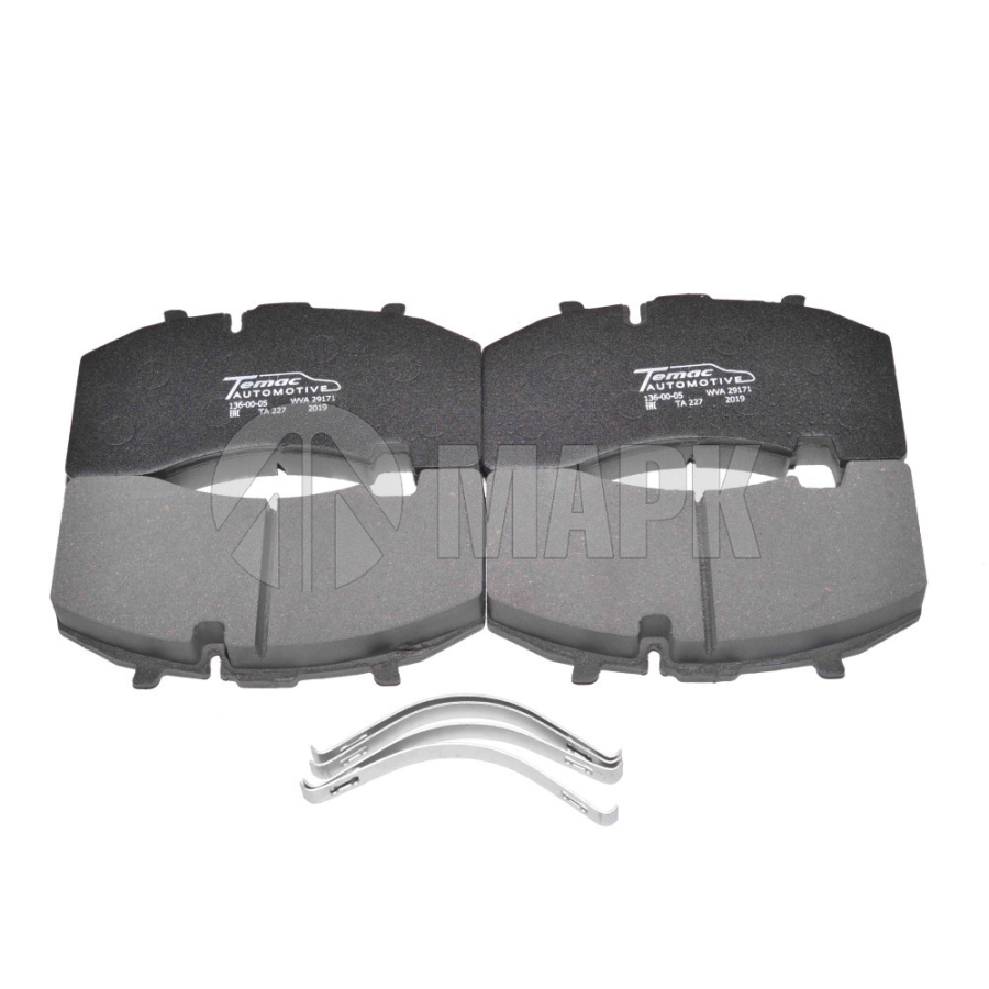 Колодки дисковые 29171/29158 с установочным комплектом (210.8x108x30) KNORR SB4309T/SK7 (Temac)