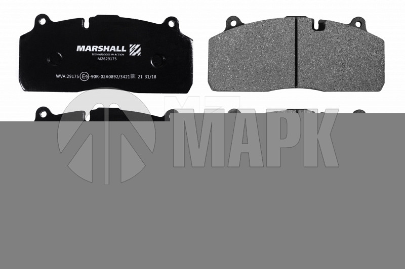 Колодки дисковые 29175/29195 с рем.компл., (210x93.8x30) SAF B9/SMB/HALDEX Modul T/SBS222 (Marshall)