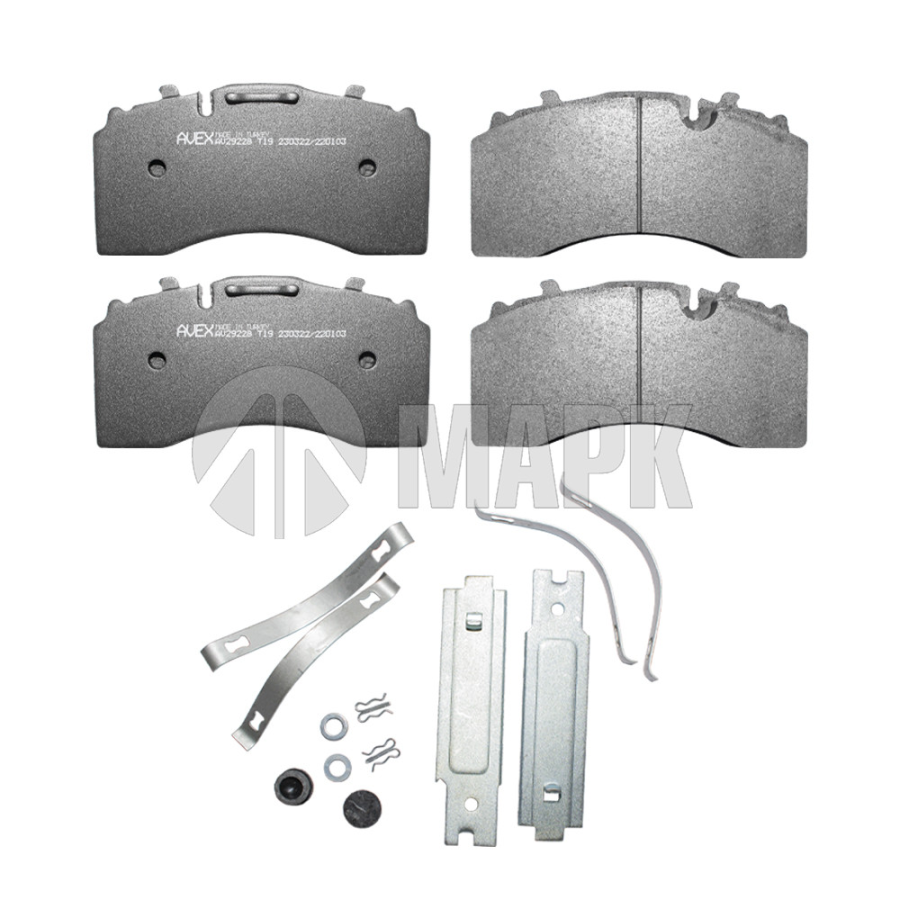 Колодки дисковые 29228 с установочным комплектом (210.8x114.5x30) BPW TSB4309 (AVEX)