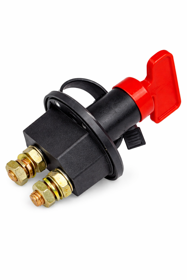 QB-005 (3825) - Выключатель массы (аналог 002.843-13) а/м КамАЗ 54901/MAN 24V (механический, флажковый)