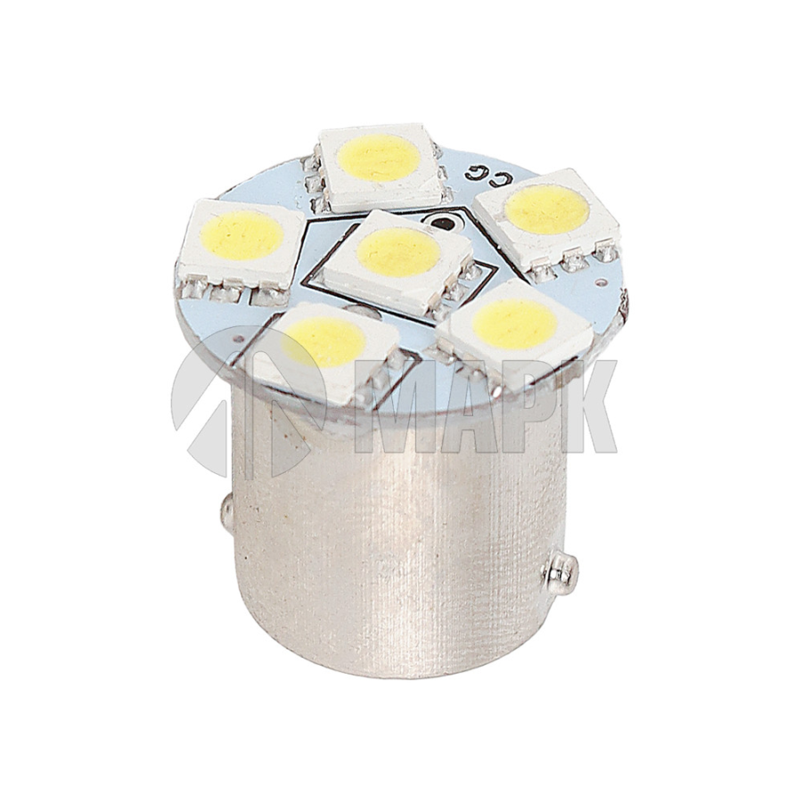 Лампа 24-Т15-6 LED светодиодная 21W BA15S (габариты, подсветка номера) Gilves