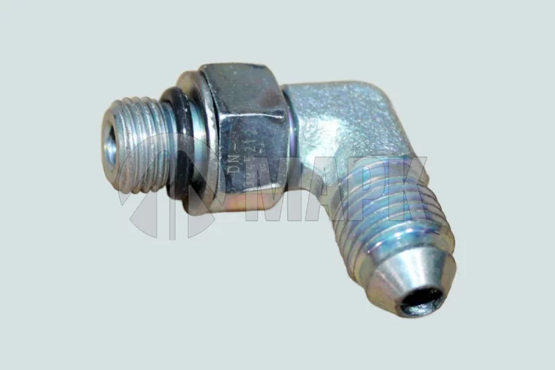 3945212 - Штуцер угловой (M10x1,00x7/16 - 20) (трубки подачи масла к возд. компрессору) (ISLe) DCEC