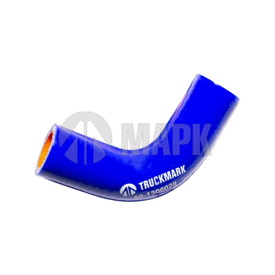 Патрубок термостата 50-1306028-Б2 (силикон) синий (Ф20х72/72) (TRUCKMARK)