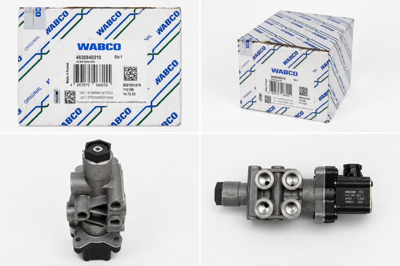 Кран управления подъемной осью MB, KAMAZ, MAZ, Тонар WABCO ОРИГИНАЛ 4630840310
